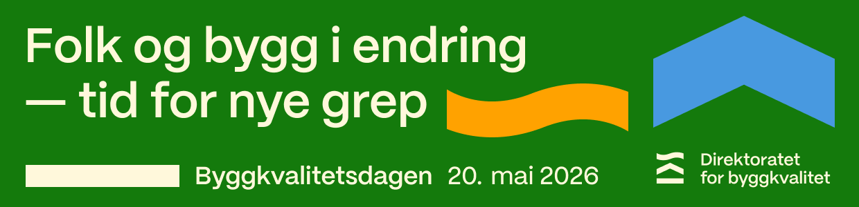 Banner med tema og dato for Byggkvalitetsdagen 2026