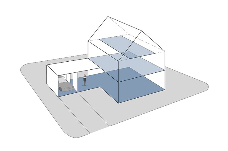 § 5-4 figur 1: Bruksarealet (BRA) for en bygning er summen av bruksarealet for alle måleverdige plan, uavhengig om planet er innredet eller tilgjengelig § 5-4 figur 1: Bruksarealet (BRA) for en bygning er summen av bruksarealet for alle måleverdige plan, uavhengig om planet er innredet eller tilgjengelig